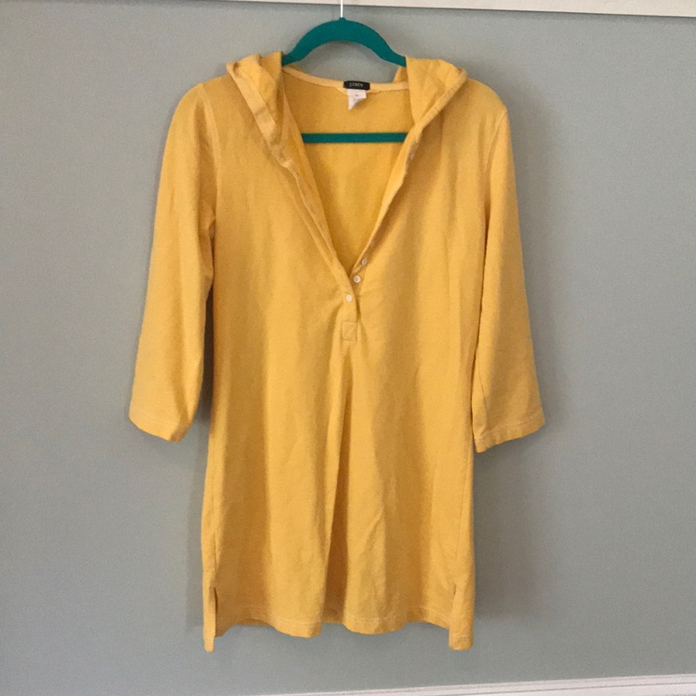 Vintage J. Crew Yellow French Terry Dress/Cover Up